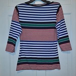 Women’s striped long sleeve top holiday shirt travel casual sporty comfy winter